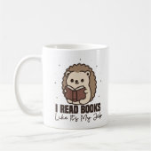 Niedlicher Igel Lesen eines Buches Kaffeetasse (Links)