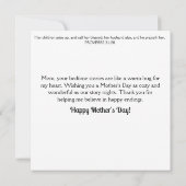 Niedlicher Igel Mama Baby Bedtime Story Mother Day Karte (Rückseite)