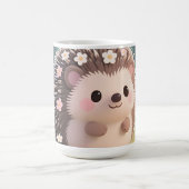 Niedlicher Igel mit Blumen Kawaii Wald Kaffeetasse (Mittel)