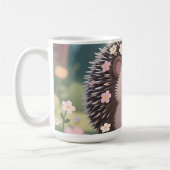 Niedlicher Igel mit Blumen Kawaii Wald Kaffeetasse (Links)