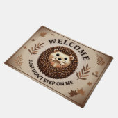 Niedlicher Igel mit Charme Humor für Tierfreunde Fußmatte (Schrägansicht)