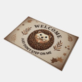 Niedlicher Igel mit Charme Humor für Tierfreunde Fußmatte (Schrägansicht)