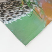 Niedlicher Igel mit einem Blattschirm Fleecedecke (Ecke)