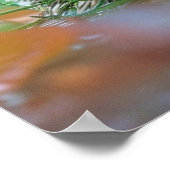 Niedlicher Igel mit einem Blattschirm Poster (Ecke)