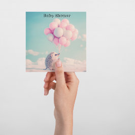 Niedlicher Igel mit Geburtstagsballons, anpassbar