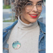 Niedlicher Igel mit Geburtstagsballons, anpassbar Button