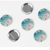 Niedlicher Igel mit Geburtstagsballons, anpassbar Button