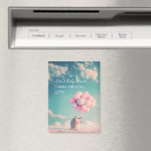 Niedlicher Igel mit Geburtstagsballons, anpassbar Magnet (In Situ (Geschirrspüler))