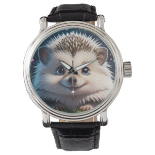 Niedlicher Igel mit großen blauen Augen Armbanduhr