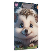 Niedlicher Igel mit großen blauen Augen Klemmbrett (Rechts)