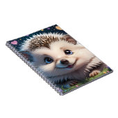 Niedlicher Igel mit großen blauen Augen Notizblock (Rechte Seite)