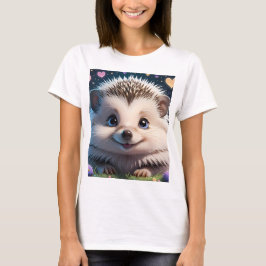 Niedlicher Igel mit großen blauen Augen T-Shirt