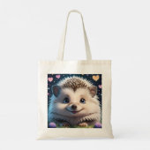 Niedlicher Igel mit großen blauen Augen Tragetasche (Rückseite)