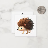 Niedlicher Igel Mitteilungskarte (Vorderseite/Rückseite Beispiel)