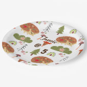 Niedlicher Igel Naturparcours Pappteller (Schrägansicht)