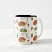 Niedlicher Igel Naturparcours Zweifarbige Tasse (VorderseiteRechts)