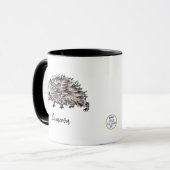 Niedlicher Igel Personalisierter Wald Tasse (Vorderseite Links)