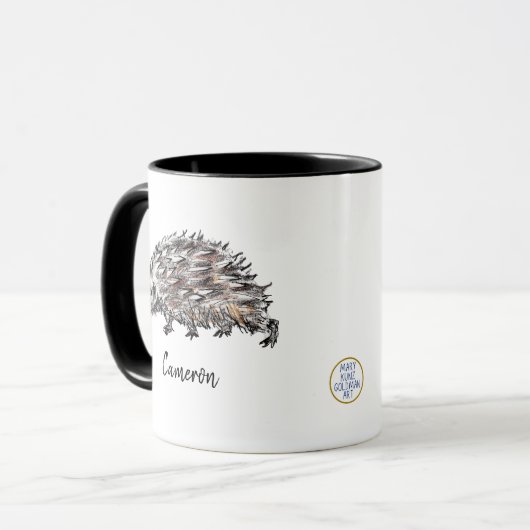 Niedlicher Igel Personalisierter Wald Tasse (Vorderseite Links)
