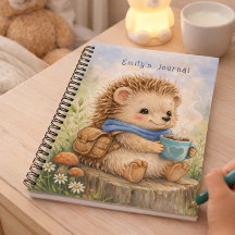 Niedlicher Igel Personalisiertes Kinder-Tagebuch