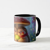 Niedlicher Igel-Pilz-Wald-Kaffeebecher Tasse (VorderseiteRechts)