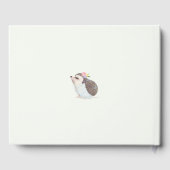 Niedlicher Igel Pink Girl Baby Showbook Gästebuch (Rückseite)