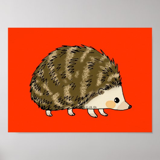 Niedlicher Igel Poster (Vorne)