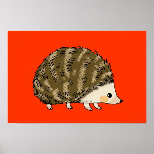 Niedlicher Igel Poster (Vorne)