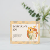 Niedlicher Igel Postkarte (Stehend Vorderseite)