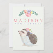 Niedlicher Igel Rosa Foto Ankündigung (Vorderseite)