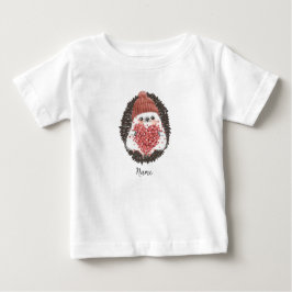 Niedlicher Igel Rosa Herzname Baby T-shirt