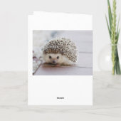 Niedlicher Igel | Rose Gold Girls Geburtstag Karte (Rückseite)