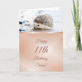 Niedlicher Igel | Rose Gold Girls Geburtstag Karte