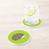 Niedlicher Igel Sandstein Untersetzer (Seite)
