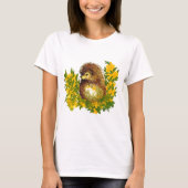 Niedlicher Igel Springtime-Wasserfarbe T-Shirt (Vorderseite)