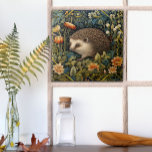 Niedlicher Igel Tapestry William Morris Style Fliese<br><div class="desc">Ein bezaubernder Igel flüchtige Blick durch einen Wald in diesem charmanten Design,  inspiriert von William Morris. Ideal für Naturliebhaber,  Tierfreunde und alle,  die von der Schönheit der Gärten oder des Waldes verzaubert sind. Bringen Sie die Ruhe der Natur in Ihren Raum.</div>