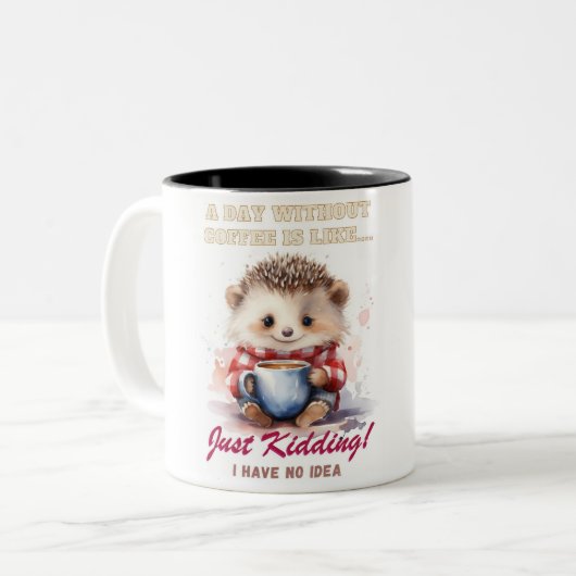 Niedlicher Igel Tasse für alle Kaffeeliebhaber (Vorderseite Links)