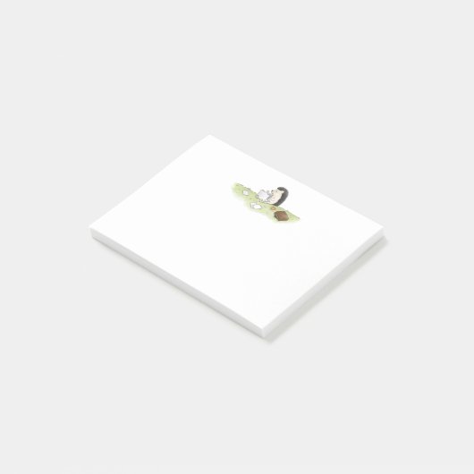 Niedlicher Igel Tier mit Computerfarbe Post-it Klebezettel (angewinkelt)