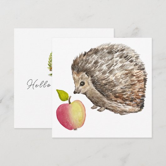 Niedlicher Igel- und Apfelpilz (Vorne/Hinten)
