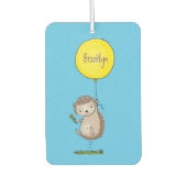 Niedlicher Igel und Muster des Cartoon in Ballon Autolufterfrischer (Vorderseite)