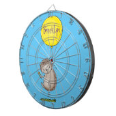 Niedlicher Igel und Muster des Cartoon in Ballon Dartscheibe (Vorderseite rechts)