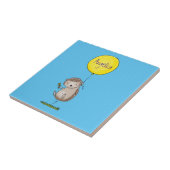 Niedlicher Igel und Muster des Cartoon in Ballon Fliese (Seite)