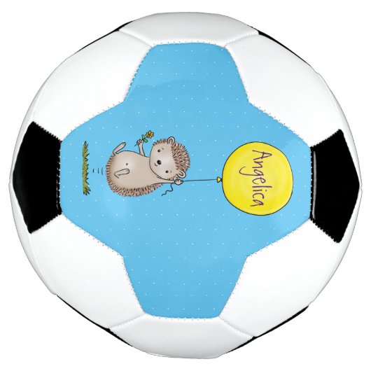 Niedlicher Igel und Muster des Cartoon in Ballon Fußball (Gedreht)
