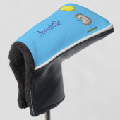 Niedlicher Igel und Muster des Cartoon in Ballon Golf Headcover (3/4 Vorderseite)