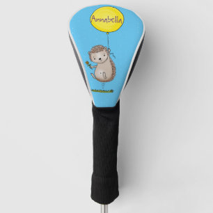 Niedlicher Igel und Muster des Cartoon in Ballon Golf Headcover