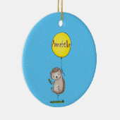 Niedlicher Igel und Muster des Cartoon in Ballon Keramik Ornament (Rechts)