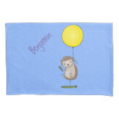 Niedlicher Igel und Muster des Cartoon in Ballon Kissenbezug (Vorderseite)