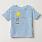 Niedlicher Igel und Muster des Cartoon in Ballon Kleinkind T-shirt (Vorderseite)