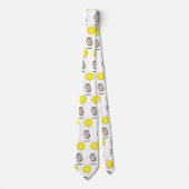 Niedlicher Igel und Muster des Cartoon in Ballon Krawatte (Vorderseite)