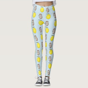 Niedlicher Igel und Muster des Cartoon in Ballon Leggings