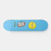 Niedlicher Igel und Muster des Cartoon in Ballon Skateboard (Horizontal)